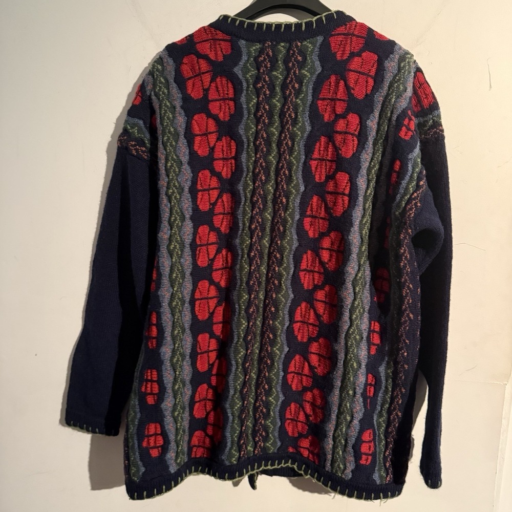 Vintage Tulchan Small/Medium Wool 3D Textured Floral Pattern Boho Cottagecore - Picture 6 of 6